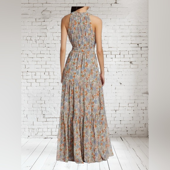 Veronica Beard Floral Silk Chiffon Sleeveless Maxi Dress. Like New. Size:00 - Picture 2 of 15